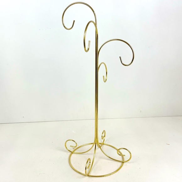 Bard’s 4 Tiered Gold Tone Metal Tree Display Stand Decorative Ornament Hanger - Picture 8 of 8